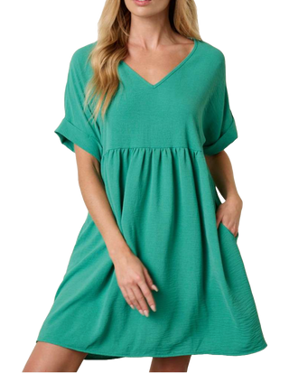 Relaxed Afternoon Dress in Paris Green
