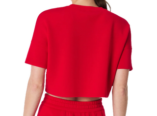 Air Essentials  Cropped Pocket Tee- Red