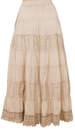 Polly Tiered Skirt - Oats