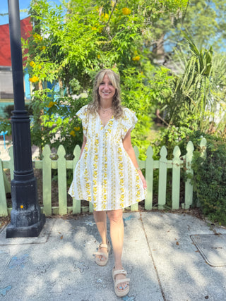 Roses for Friendship Button Front Dress