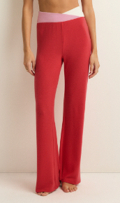 Cross Over Flare Pant Candy Red