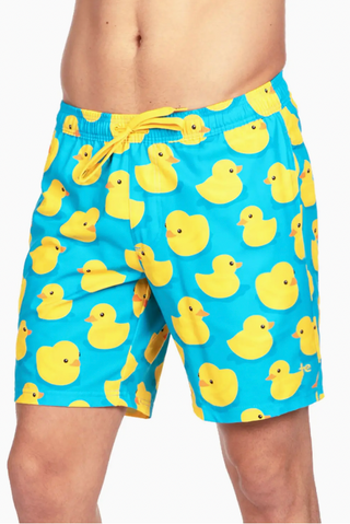 Rubber Ducky Stretch Swim Shorts