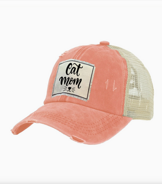 Cat Mom Vintage Trucker Hat
