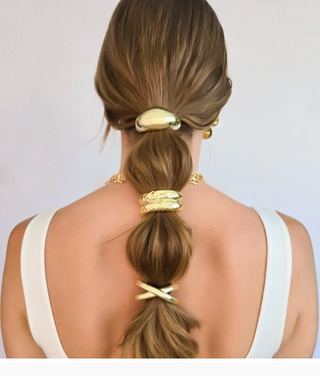 Statement Hair Tie Cuff Set Gold (Set of 3)