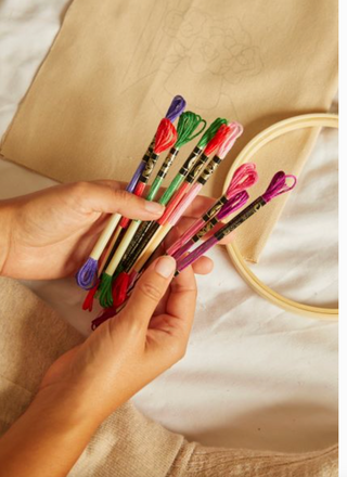 Floral Embroidery Duo Kit