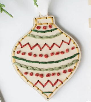 Vintage Teardrop Ornament Embroidery Kit Boxed or Cellophane Bag