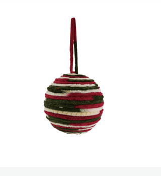 Cotton Chenille Yarn Wrapped Ball Ornament