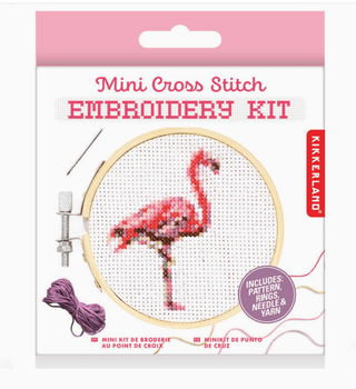 Flamingo Mini Cross Stitch Embroidery Kit