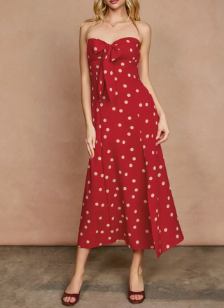 Red Polka Dot Maxi Dress