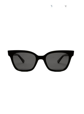 Black sunglasses on a white background with 'Spring Collection' text above.