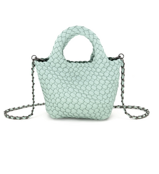 Bc Bag Braided Clutch- Mint