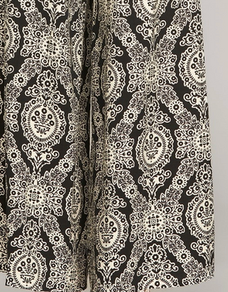 wide-leg woven print pants