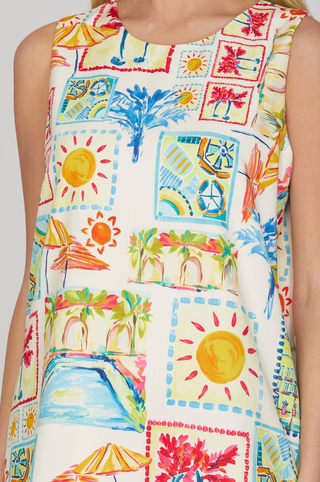 Tropical Print Mini Dress
