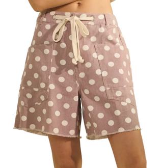 Polka Dot Shorts- Rose