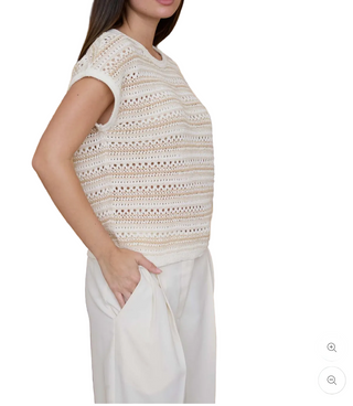 Short Sleeve drop Shoulder Sweater