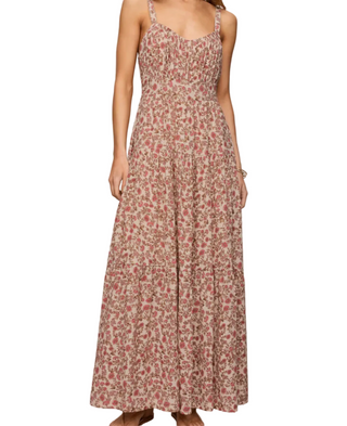 Z Supply x Lindye Galloway Mindy Floral Maxi Dress - Smocked Ruffle Maxi