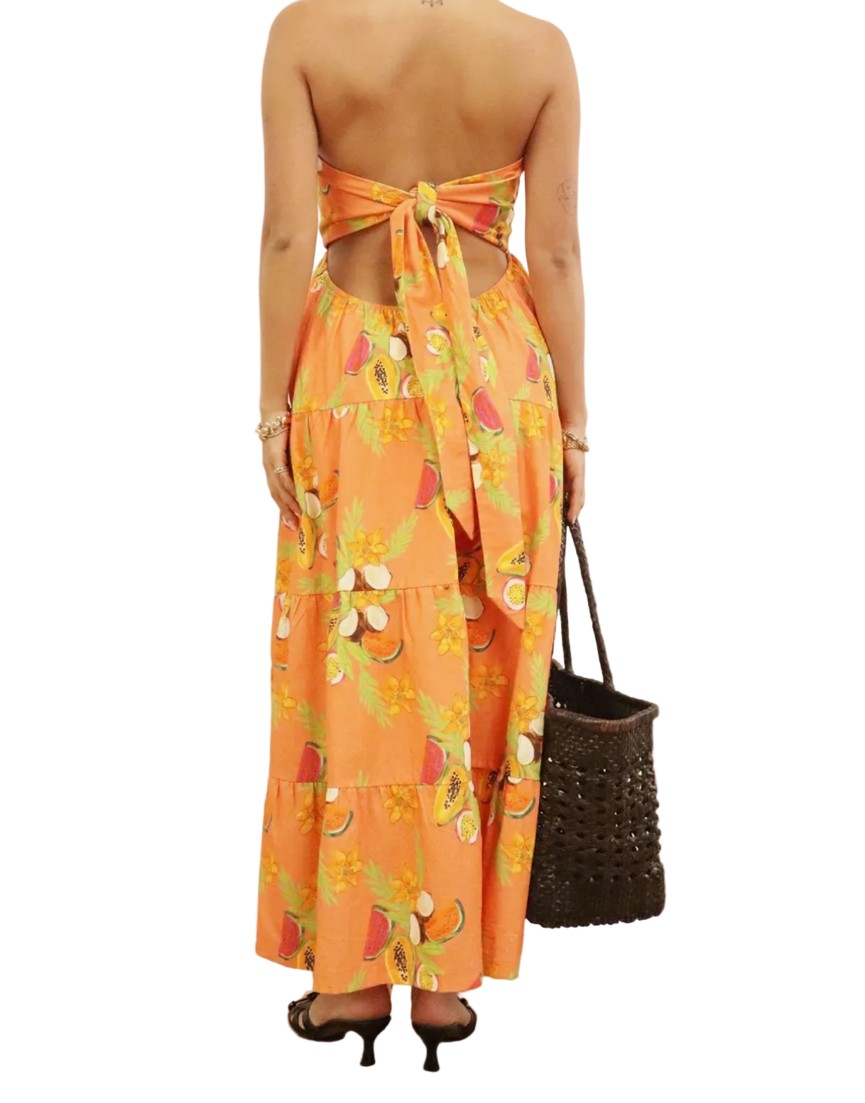 Tropic Bloom Papaya Maxi Dress Tropic Bloom Papaya Maxi Dress