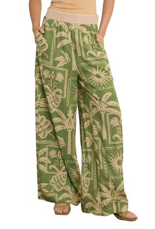 Ibiza Tropical Print Pants