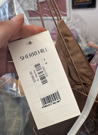 Sherri Hill: 52253 Mocha: Size 8