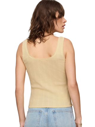 Z Supply Lainey Pointelle Tank- Lemon