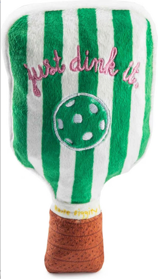 Haut Diggity Dog Toy Green Stripe Pickleball Paddle