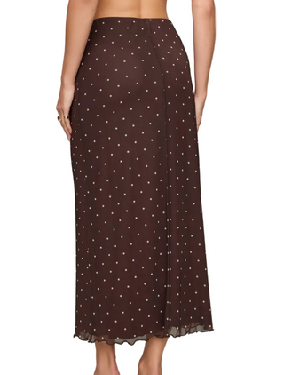 Z Supply Eda Polka Dot Mesh Midi Skirt