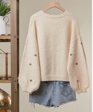 Christmas Tree Embroidered Sweater