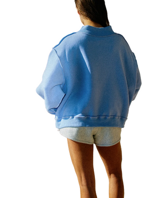 Reversible Beach Mock-neck Sweatshirt