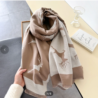 Reindeer Pashmina Scarf