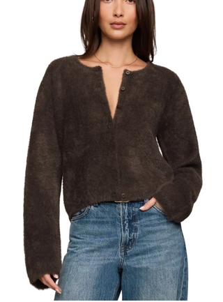 Z Supply Winterglow Fluffy Cardigan Cocoa Bean