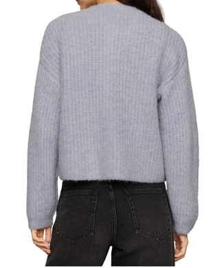 a woman wearing Z Supply Rosemont Mohair Cardigan - Silverlake