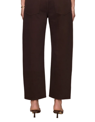 a woman wearing Z Supply The Off Duty Bowed Ankle - Gilded Umber