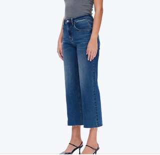 High Rise Cropped Wide Leg Jeans