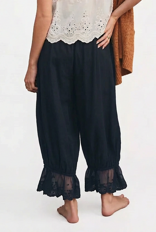 a woman wearing Relaxed Bloomer Pants -Ink