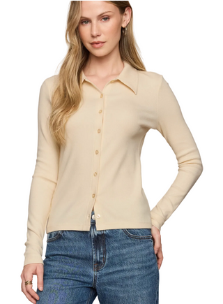 Z Supply Tully Button Up Top - Antique White