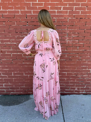 Free People Morning Meadows Long-Sleeve Maxi Dress