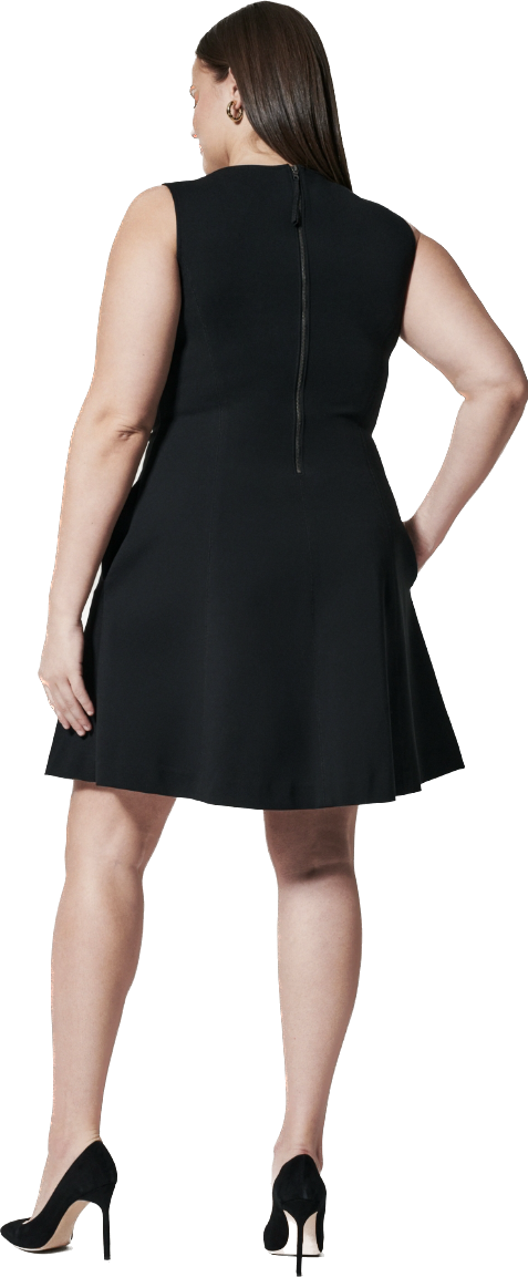 Spanx© THE PERFECT FIT AND FLARE DRESS IN BLACK – Love Marlow