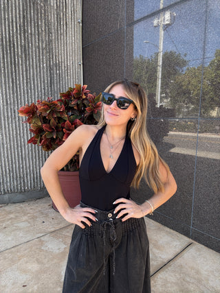 Still Here Halter( Have It All Black Free People Cropped