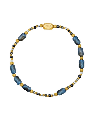 Stormy Big Sur Beaded Stretch Bracelet in Gold
