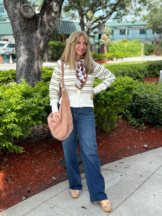 Striped Cardigan Sweater
