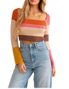 Sweet and Spicy Stripe Crop Sweater