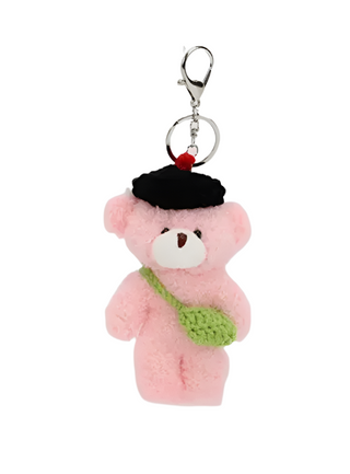 Teddy Bear with Hat Bag Charm