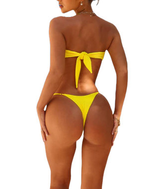 Thong Tie Side Bikini Bottom Sunshine Yellow