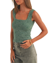 Verde Chic Knit Sleeveless Top  Elevate your style with this soft and stretchy knitted top. This trendy piece blends vintage-inspired texture with modern stretchy comfort, making it a versatile addition to any wardrobe. Effortlessly chic and perfect for both casual and upscale occasions.   Material:  80% Viscose 20% Spandex