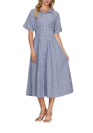 Virginia Striped Midi Dress