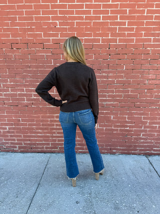 Woodland Embroidery Detail Button Down Knit Cardigan