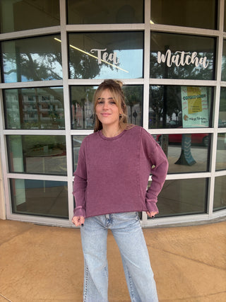 Z Supply Angel Mini Thermal Top Merlot