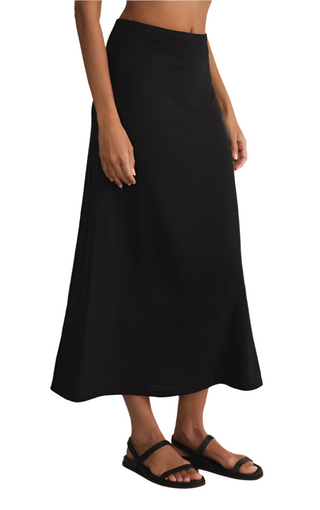 Z Supply Delavine Textured Midi Skirt Black