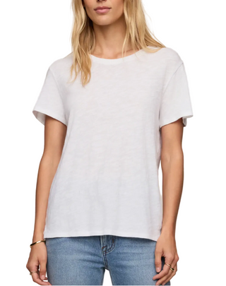 a woman wearing Z Supply Foundation Slub Tee  - White