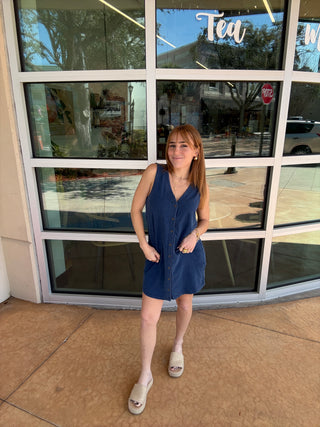 Z Supply Solace Jersey Denim Mini Dress